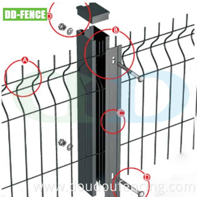 Powder Coated Galvanized Normesh Wall Security Fence for Airport